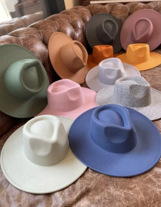 Vegan Felt Wide Brim Hat
