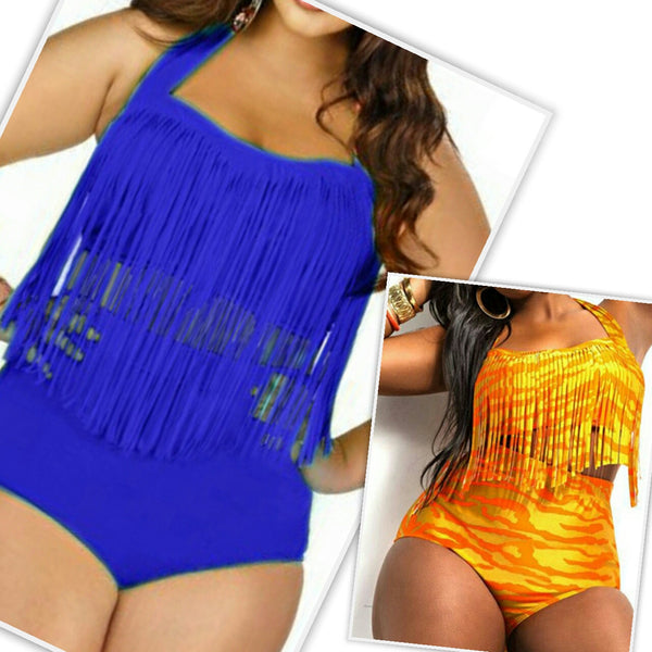 Plus Size Front Tassels (2pc) Swimwear