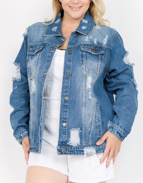 Distressed Denim Jacket