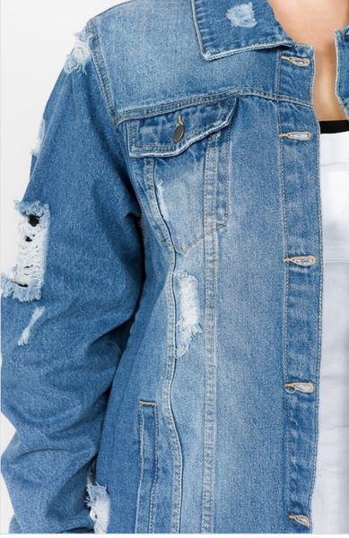 Distressed Denim Jacket